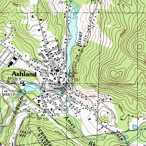 Topographic Map of Grist Mill Pond, NH