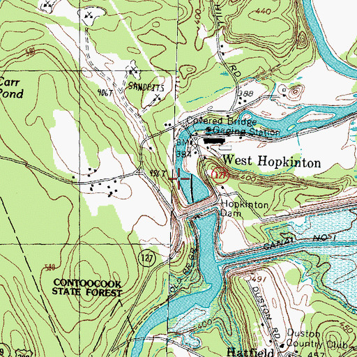 Topographic Map of Contoocook River Reservoir, NH