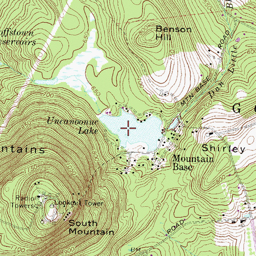 Topographic Map of Uncanoonuc Lake Dike, NH