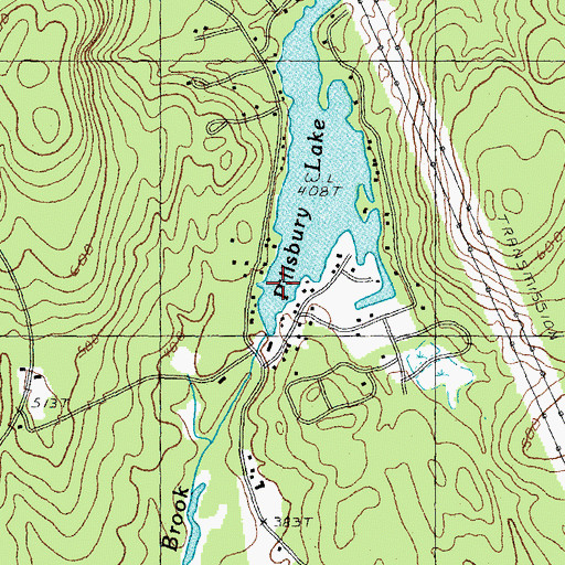 Topographic Map of Pillsbury Lake Dam, NH