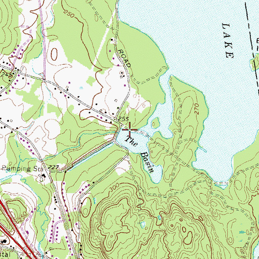Topographic Map of Massabesic Lake Dam, NH