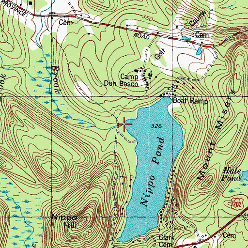 Topographic Map of Nippo Pond Dam, NH