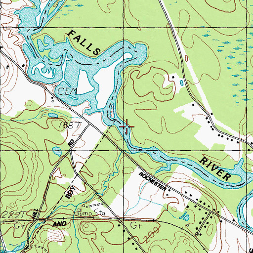 Topographic Map of Salmon Falls River Reservoir, NH