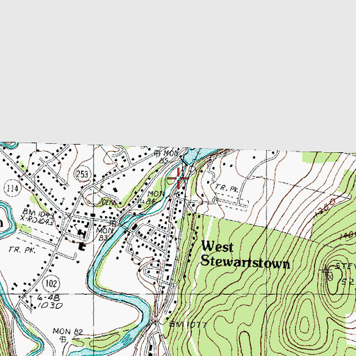 Topographic Map of Lower Dam, NH