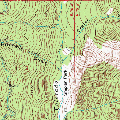 Topographic Map of Crater Gulch, CO