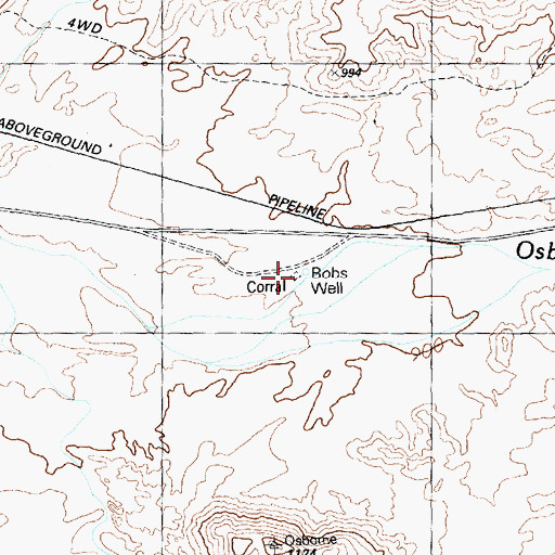 Topographic Map of Bobs Well, AZ