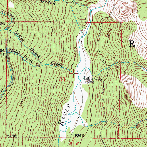 Topographic Map of Little Dutch Creek, CO
