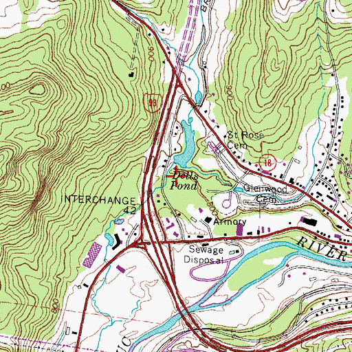 Topographic Map of Ice Pond, NH
