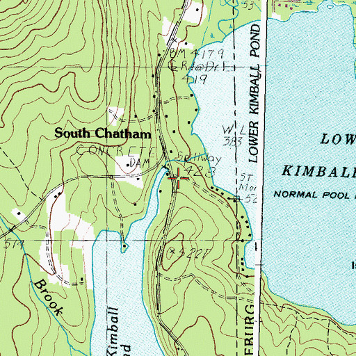 Topographic Map of Upper Kimball Lake, NH