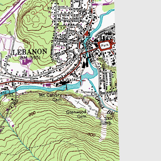 Topographic Map of Mascoma River Dam, NH