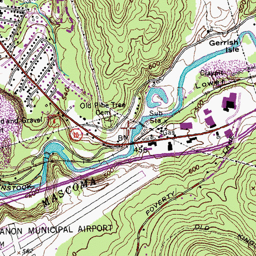 Topographic Map of Mascoma River Dam Number 2, NH