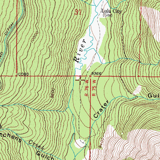 Topographic Map of La Poudre Pass Trail, CO