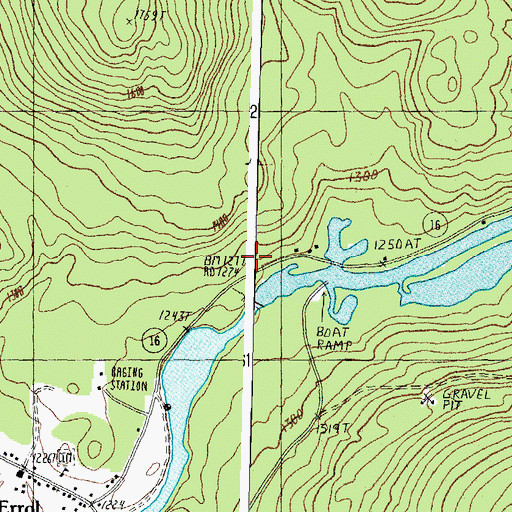 Topographic Map of Umbagog LakeBrags Bay, NH