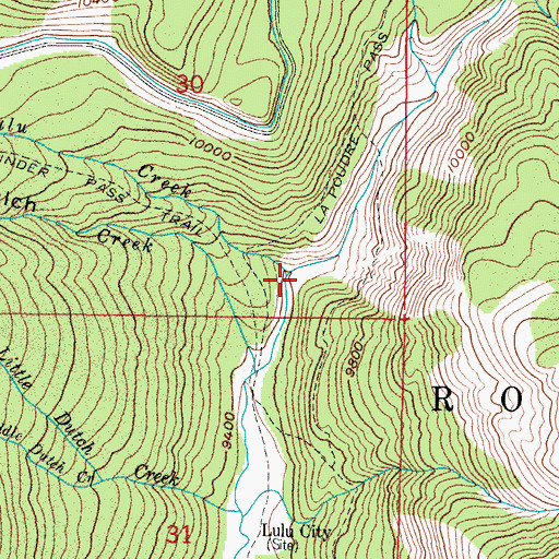 Topographic Map of Little Yellowstone, CO