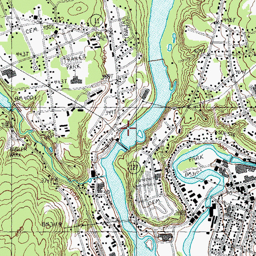 Topographic Map of Pemigewasset River Reservoir, NH