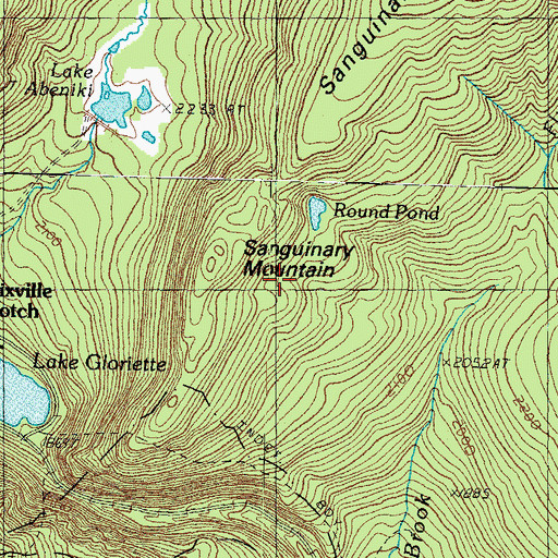 Topographic Map of Lake Abeniki Dam, NH