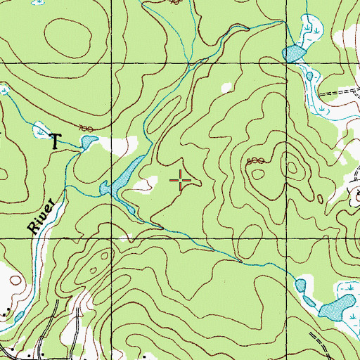 Topographic Map of Tioga River Reservoir, NH