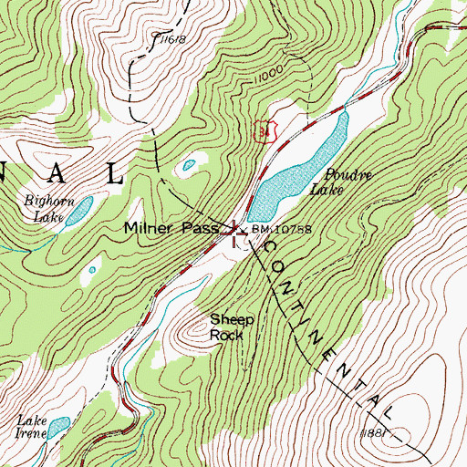Topographic Map of Milner Pass, CO