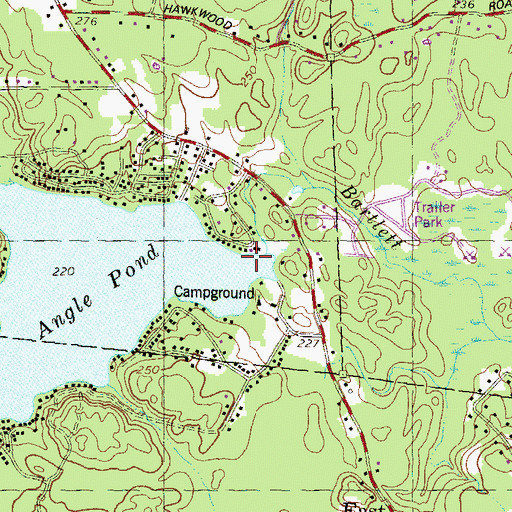 Topographic Map of Angle Pond Dam, NH