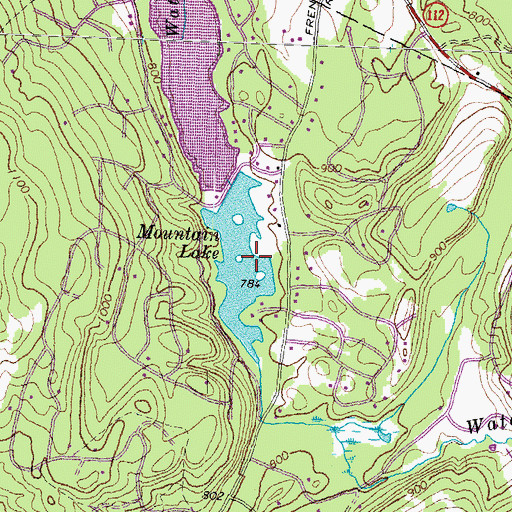 Topographic Map of Upper Mountain Lake, NH