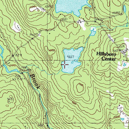 Topographic Map of Lake Franklin Pierce Dam, NH
