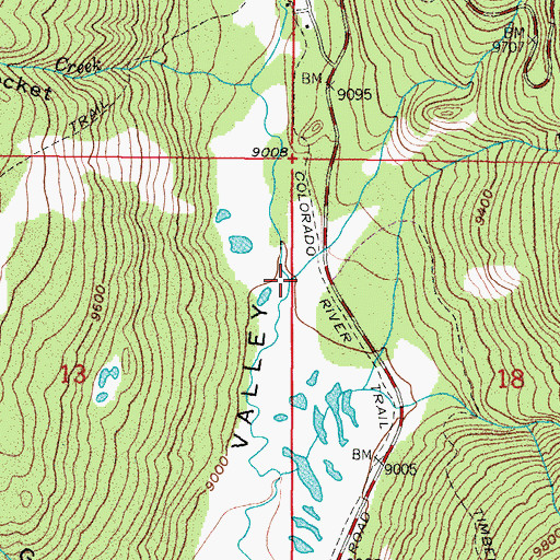 Topographic Map of Squeak Creek, CO