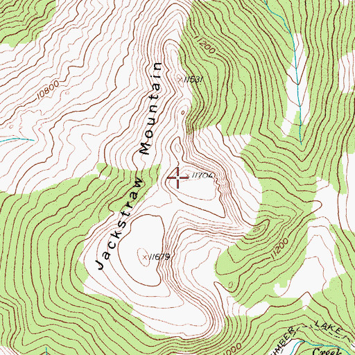 Topographic Map of Jackstraw Mountain, CO