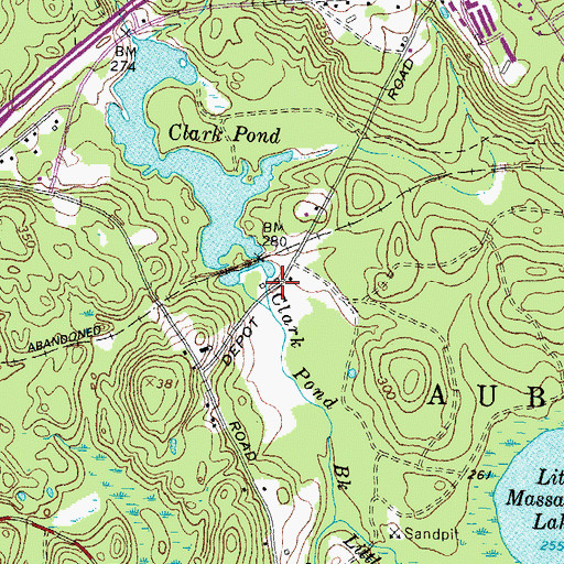Topographic Map of Clark Pond East Dam, NH