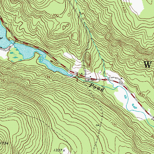 Topographic Map of Baker Floodwater Reservoir Site 6 Dam, NH