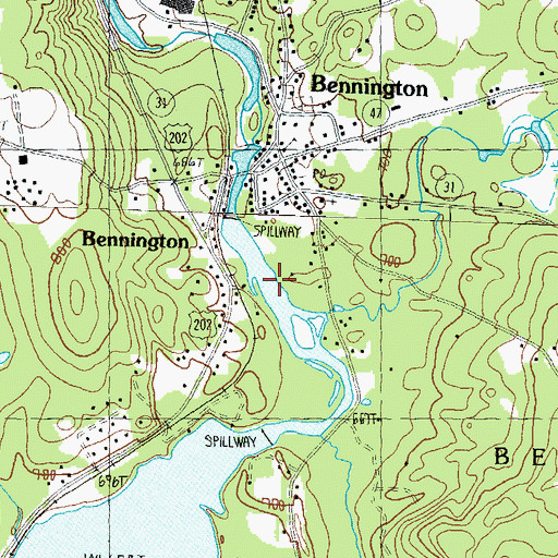 Topographic Map of Contoocook River Reservoir, NH