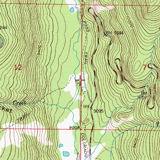 Topographic Map of Phantom Valley Ranch, CO