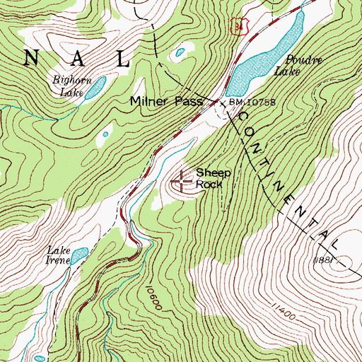 Topographic Map of Sheep Rock, CO