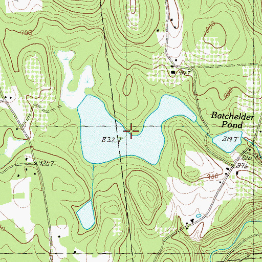 Topographic Map of King Brook Reservoir, NH