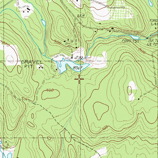 Topographic Map of Mill Brook Reservoir, NH