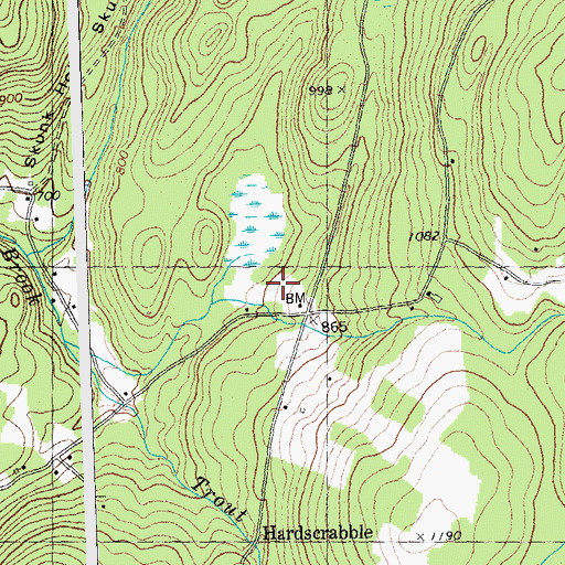 Topographic Map of Stevenson Pond, NH
