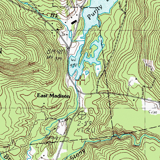 Topographic Map of Purity Lake Dam, NH
