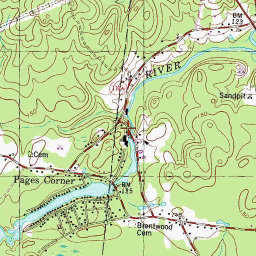 Topographic Map of Dustin Pond Dam, NH