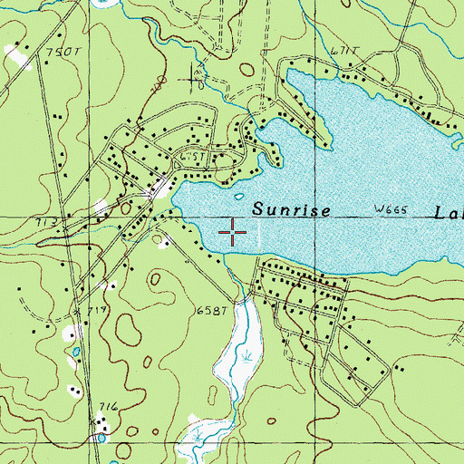 Topographic Map of Sunrise Lake Dam, NH