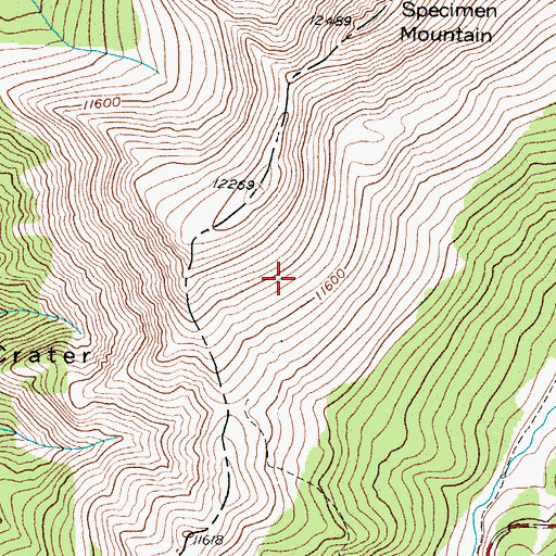 Topographic Map of Specimen Mountain Trail, CO