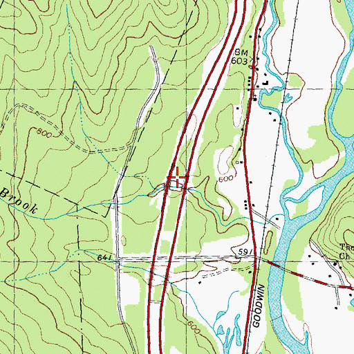 Topographic Map of Mirror Lake Dam, NH