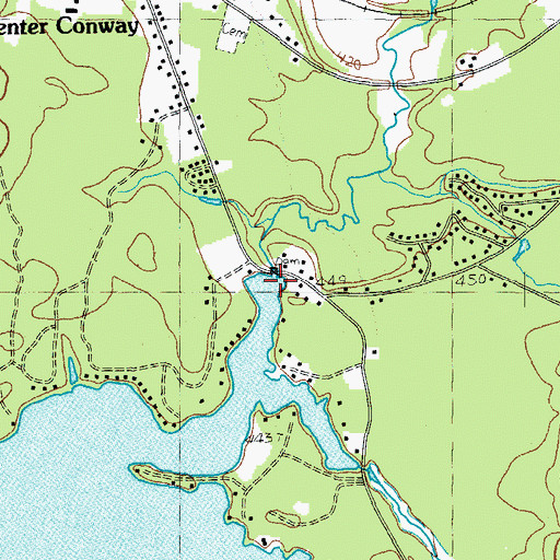 Topographic Map of Conway Lake Dam, NH