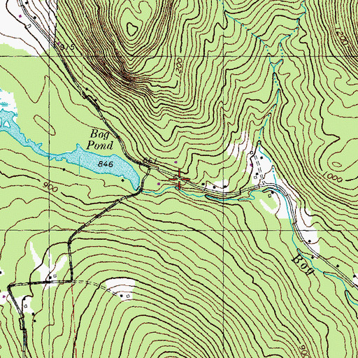 Topographic Map of Campton Bog Pond Dam, NH