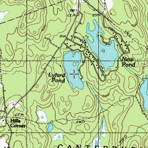 Topographic Map of Lyford Pond Dike, NH