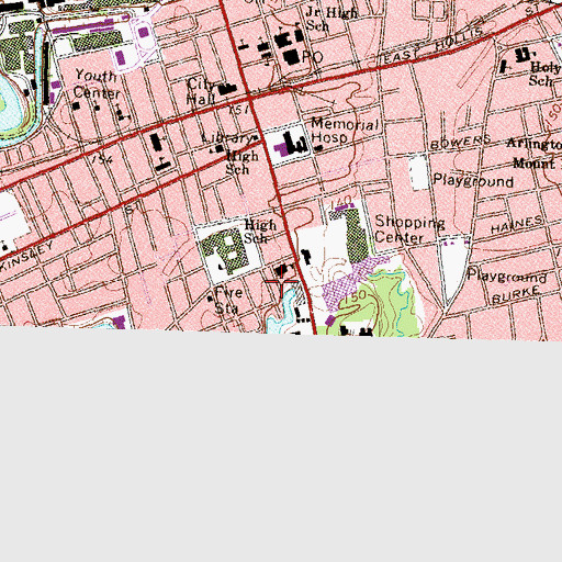Topographic Map of Salmon Brook Main Street Pond, NH
