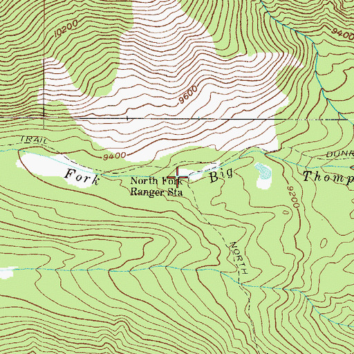 Topographic Map of North Fork Ranger Station, CO