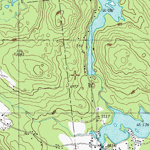 Topographic Map of New Durham Dam, NH