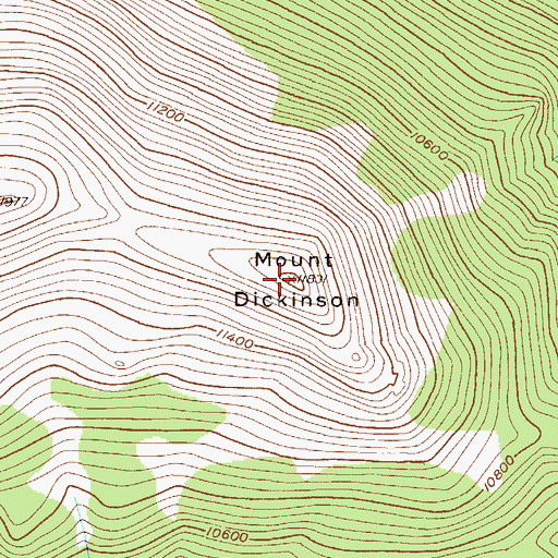 Topographic Map of Mount Dickinson, CO