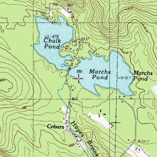 Topographic Map of Marchs Pond Dam, NH