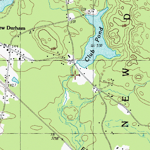 Topographic Map of Club Pond Dam, NH