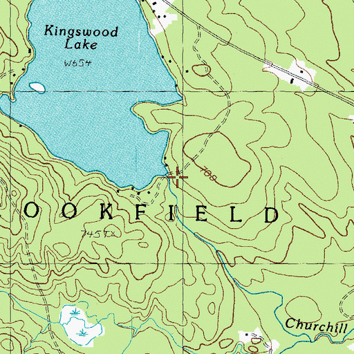 Topographic Map of Kingswood Lake Dam, NH